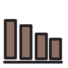 Bars Chart Delination Diagram Graph Schema Filled Outline Icon