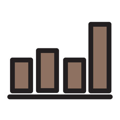 Bars Chart Delination Diagram Graph Grow Schema Filled Outline Icon