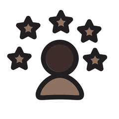 Best Employee Rating Service Star Top Filled Outline Icon