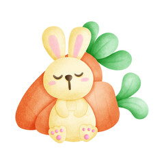 Cute yellow rabbit clipart, cartoon rabbit drawings, Easter rabbits, illustrations for Easter festivals, cartoon images for various events.