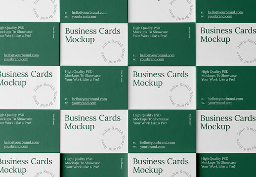 Business Cards Scene Mockup