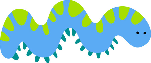 Colorful Cartoon Caterpillar