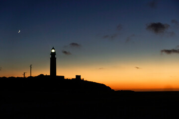 lighthouse at sunset