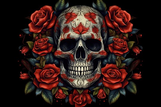 traditional mexican skull calaca or calaver