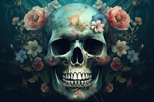 traditional mexican skull calaca or calaver