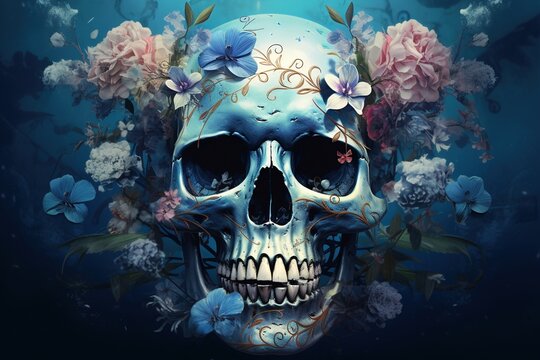 traditional mexican skull calaca or calaver