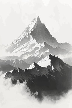 Mount Everest illustration vectorial