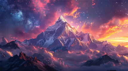 Mount Everest illustration vectorial