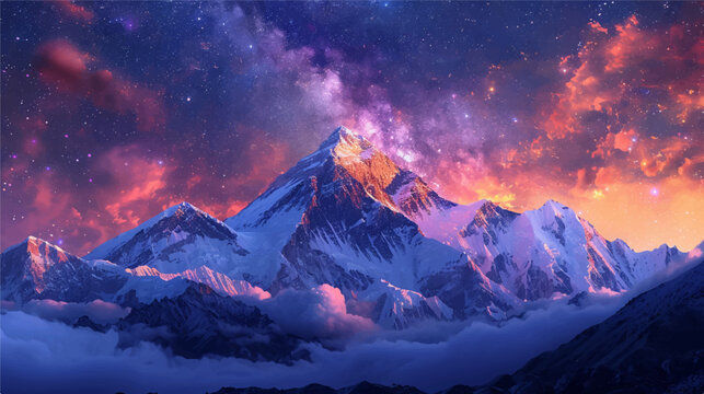 Mount Everest illustration vectorial