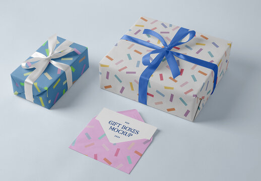 Gift Box PSD Mockup