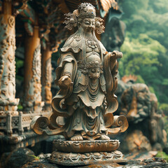 Fototapeta na wymiar temple statue