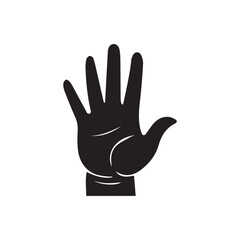 black hand vector design