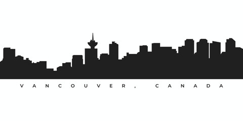 Fototapeta premium Vancouver city skyline silhouette