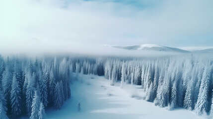 Obraz na płótnie Canvas Beautiful natural winter scene