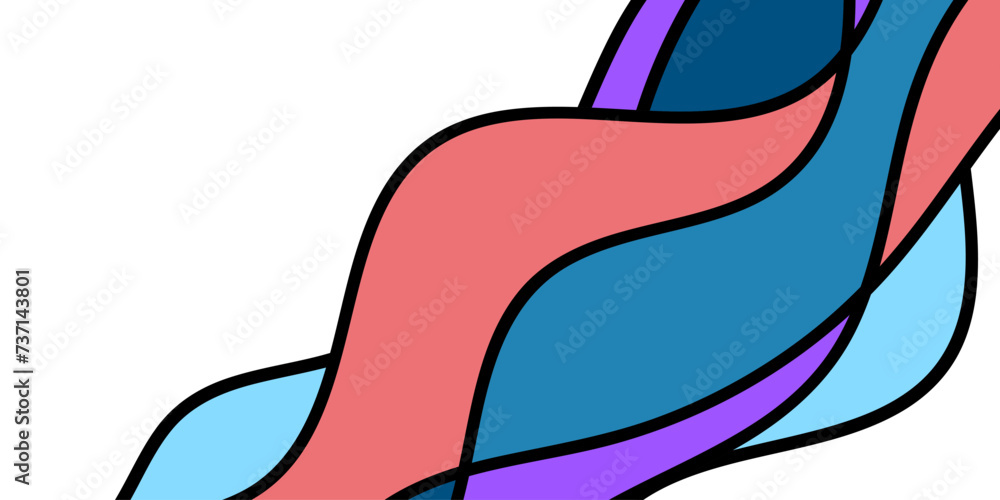 Poster flow of wave colored lines. abstract wavy lines modern vector background.
