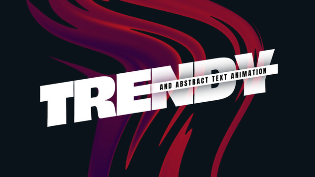 Trendy and Abstract Text Animation with Colorful Background