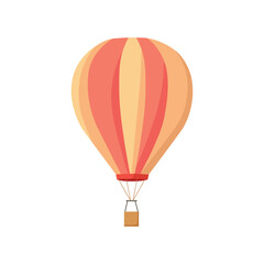 Balloon of colorful set. This illustration depicts an air balloon in a whimsical cartoon design, showcasing creativity and skill against a white background. Vector illustration.