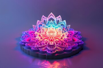 Wallpaper of indian mandala in colour gradient 