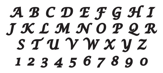 Calligraphic Font  Lucida Calligraphy Handwritten vector Font for Lettering.