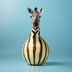 Pear zebra. Ai generative art