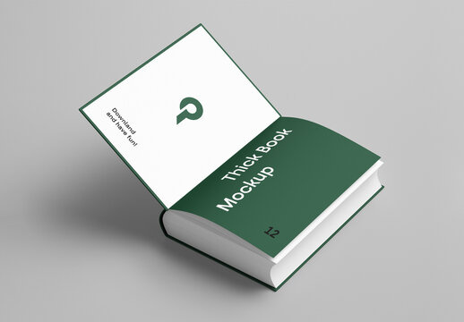 Wide Open Book Mockup