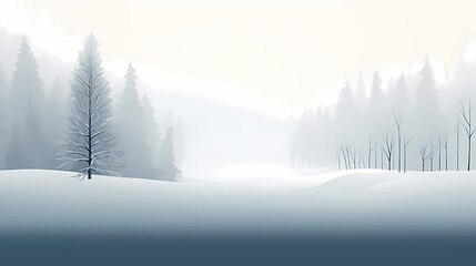 Obraz na płótnie Canvas Beautiful natural winter scene