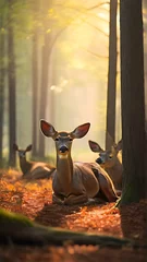 Tuinposter scene with a deer © MUHAMMADMUBASHIRALI