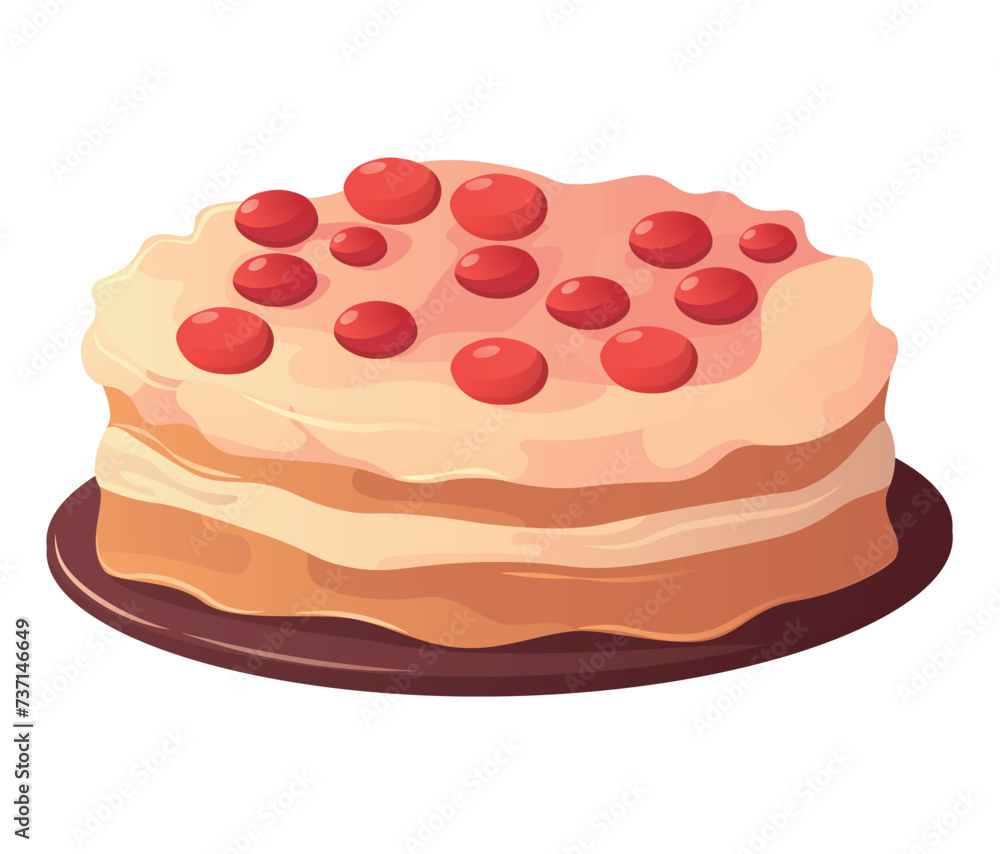 Poster cake of colorful set. this image skillfully combines intricate design elements and vibrant colors to