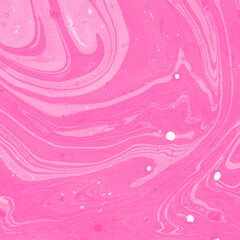 Fototapeta na wymiar Pink ink marble fluid background