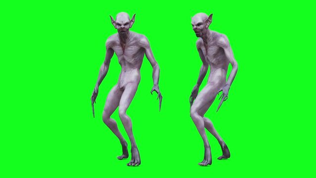 Scary werewolf, monster, vampire. realistic 4k animation.
