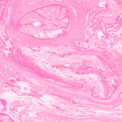 Pink ink marble fluid background