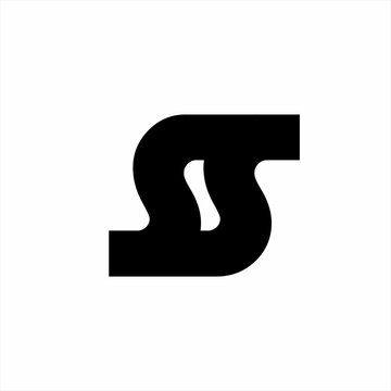 Simple vintage letter S logo design.