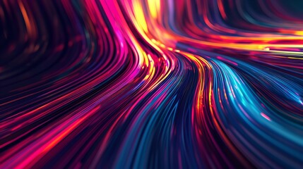 Colorful Linear Movements Abstract Graphic