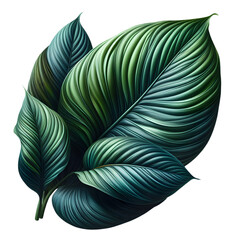 Calathea Leaves isolated on transparent background