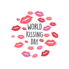 International kissing day vector. Kissing day vector. Happy kissing day. World kissing day.