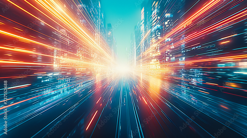 Poster digital web: a futuristic network of connections, illustrating the boundless potential of cyber comm