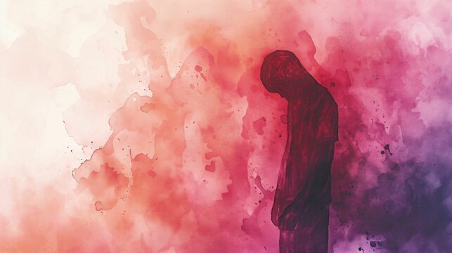 Le harcèlement à l'école, bien être et mal être, illustration aquarelle ia générative