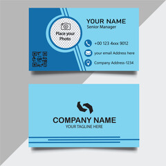 Business card design template, Clean professional business card template.