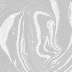 Silver ink marble fluid background