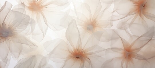 background.  light outlines of dahlia flowers on a soft powdery pink background - obrazy, fototapety, plakaty