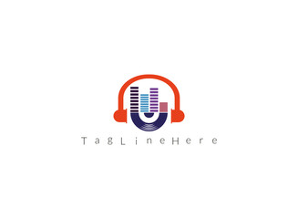 Tone music icon design. Note music icon in trendy flat style design. Vector illustration.