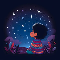 Fototapeta premium child in the night