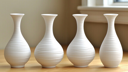 Fototapeta na wymiar two vases on a white background