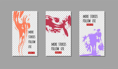 Color ink brush stroke on white background.