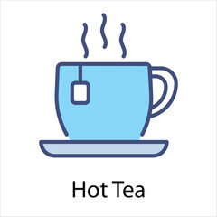 Hot Tea Icon vector, Such Line sign as autumn, Submission of autumn icons. Vector Computer Isolated Pictograms for Web on White Background Editable Stroke stock illustration