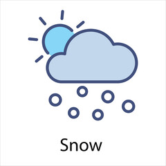 Snow  Icon vector, Such Line sign as autumn, Submission of autumn icons. Vector Computer Isolated Pictograms for Web on White Background Editable Stroke stock illustration