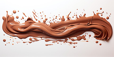 Fototapeta premium Chocolate Flowing Down Side of Wall
