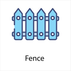 Fence  Icon vector, Such Line sign as autumn, Submission of autumn icons. Vector Computer Isolated Pictograms for Web on White Background Editable Stroke stock illustration