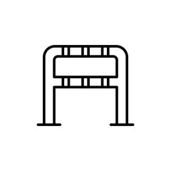 Roadblock outline icons, minimalist vector illustration ,simple transparent graphic element .Isolated on white background