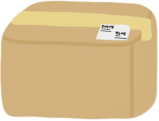 택배 상자 소포 일러스트